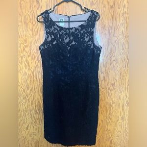Anne Klein black and nude dress